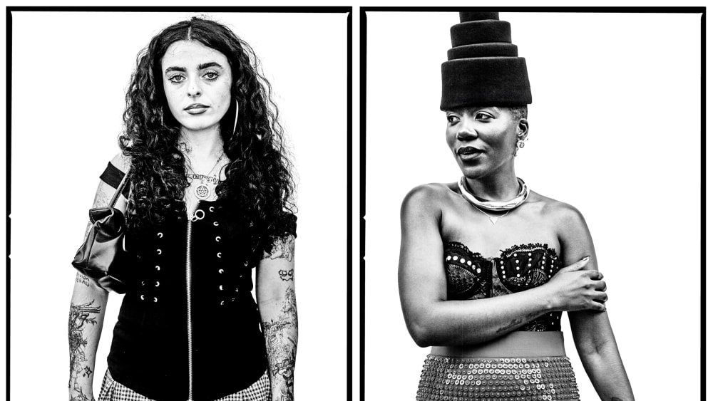 Black and white photos of Neiny and Shaquita Garcia