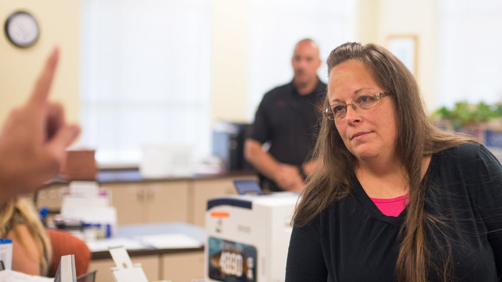 Kim Davis at the County Clerks Office in Morehead, K.Y., on Sept. 2, 2015.