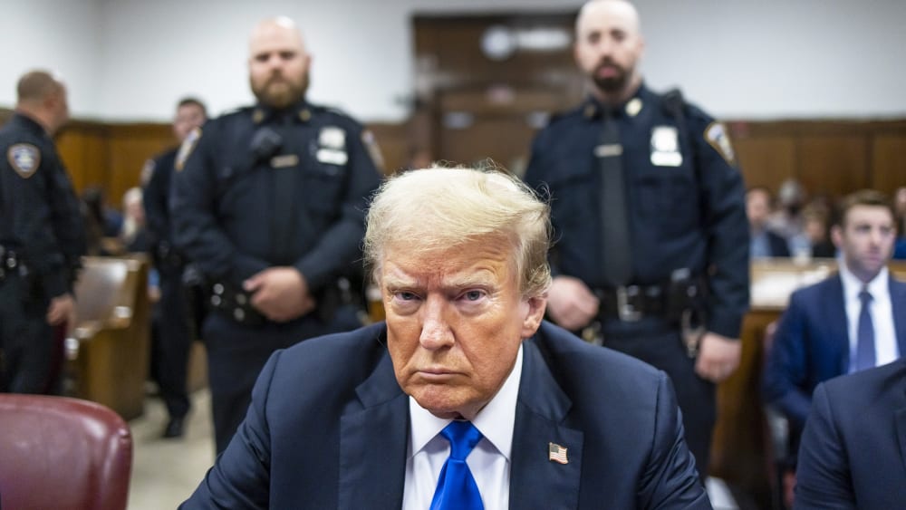 Donald Trump at Manhattan Criminal Court.
