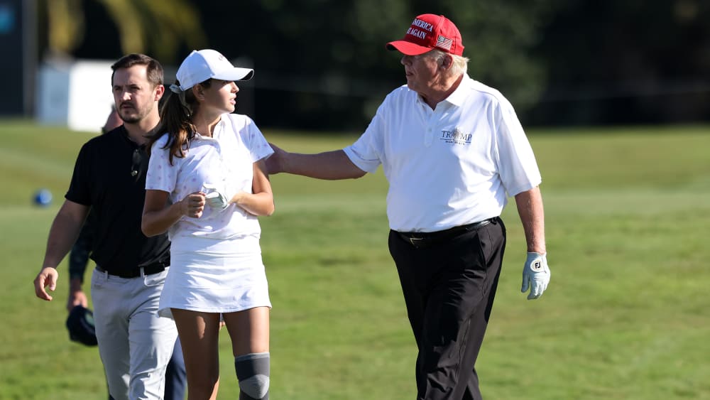 FL: LIV Golf Invitational - Miami - Pro-Am kai trump donald trump