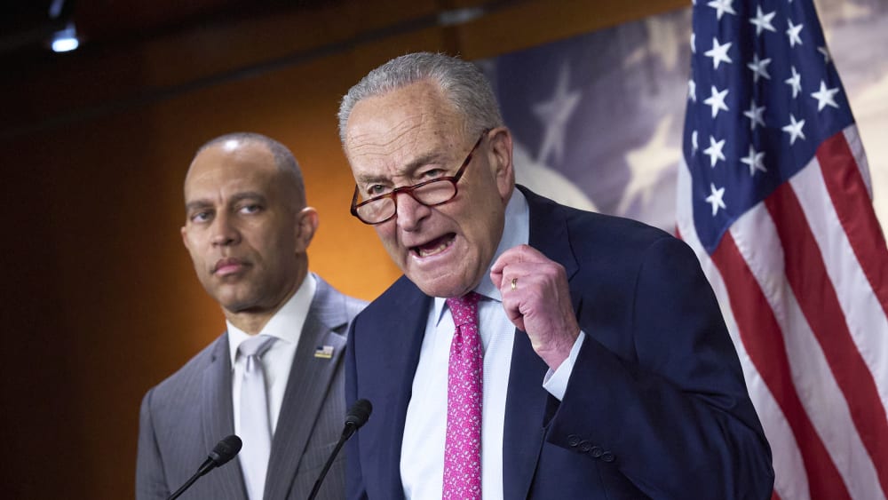 Chuck Schumer and Hakeem Jeffries.