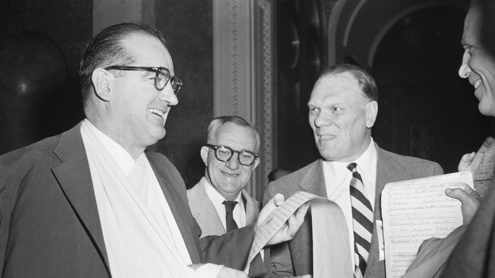 Senator McCarthy Holding Petition