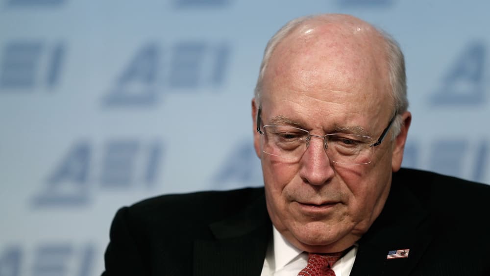Former U.S. Vice President Dick Cheney talks about his wife Lynne Cheney's book "James Madison: A Life Reconsidered" May 12, 2014 in Washington, DC.