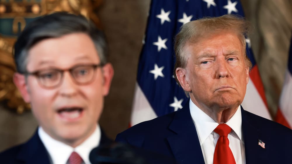 President Donald Trump and Speaker of the House Mike Johnson.