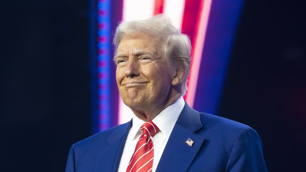 Donald Trump smiling.
