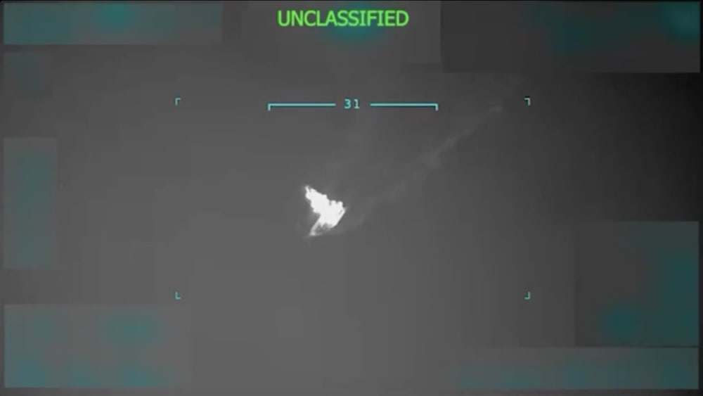 A video released by the U.S. military shows a missile strike on a boat in the Pacific Ocean near Venezuela.