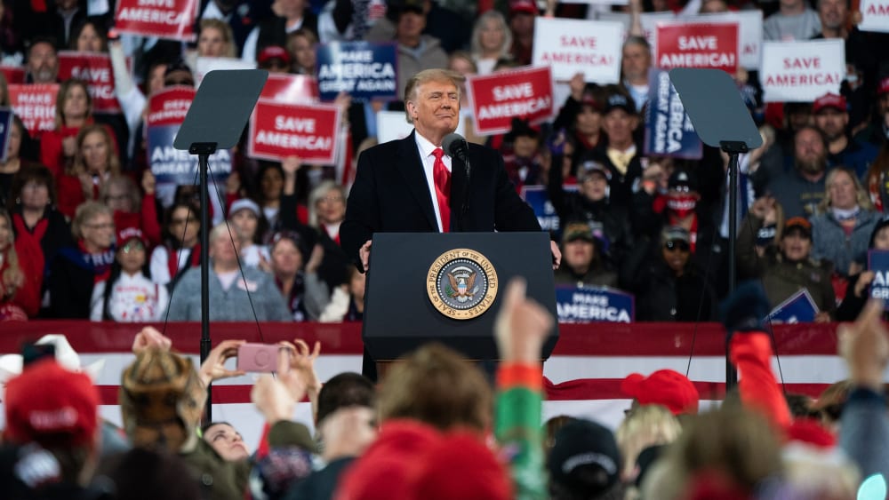 Donald Trump during a rally in Valdosta, G.A., on Dec. 5, 2020.