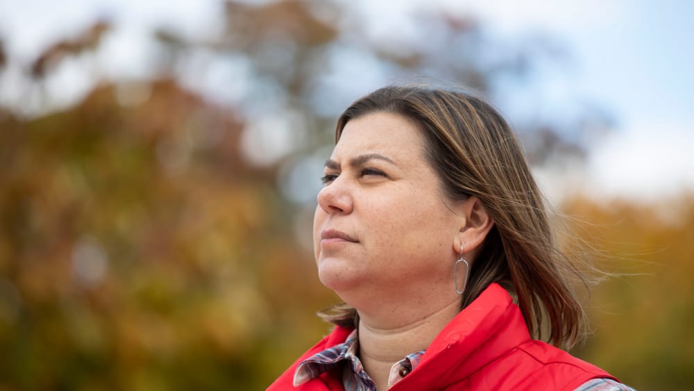 Elissa Slotkin in East Lansing, M.I.