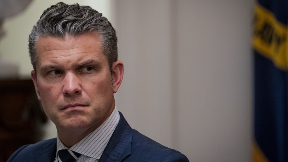 United States Secretary of War Pete Hegseth durning the bilateral lunch in Cabinet Room located in the White House in Washington, D.C. on Nov.6, 2025.