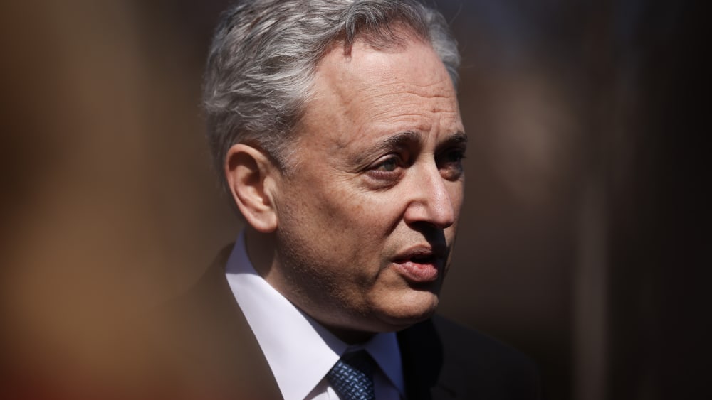 David Sacks, President Donald Trump's AI and Crypto czar, speaks to the press outside of the White House on March 07, 2025, in Washington, D.C.