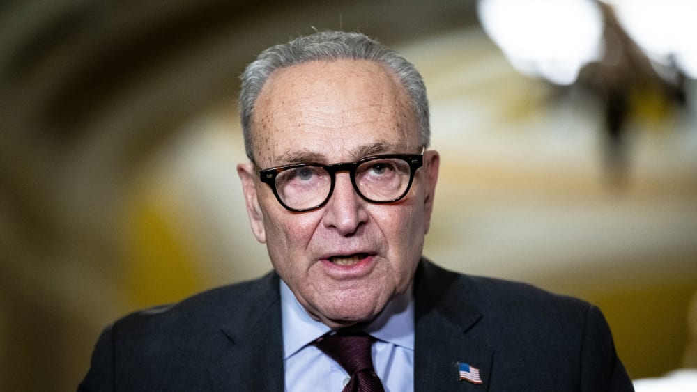 Senate Minority Leader Chuck Schumer at the US Capitol.
