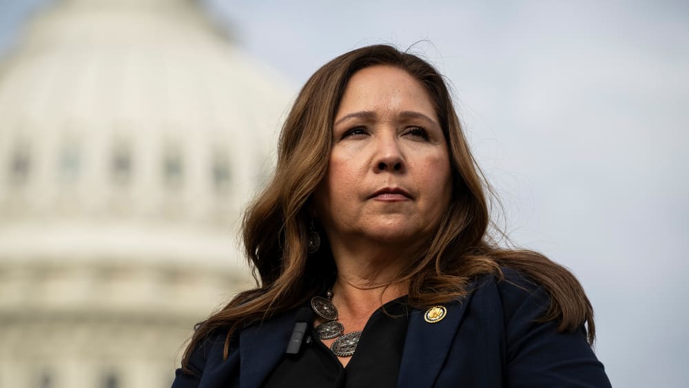 Rep. Adelita Grijalva outside the Capitol.