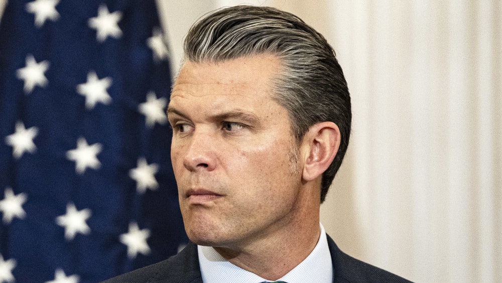 US Secretary of War Pete Hegseth delivers remarks in Washington D.C.