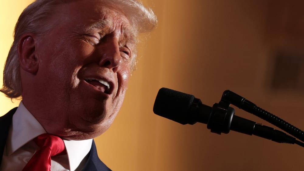 President Donald speaking.