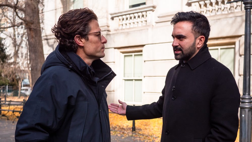 MS NOW senior political and national reporter Jacob Soboroff, left, speaks with New York City Mayor-elect Zohran Mamdani.