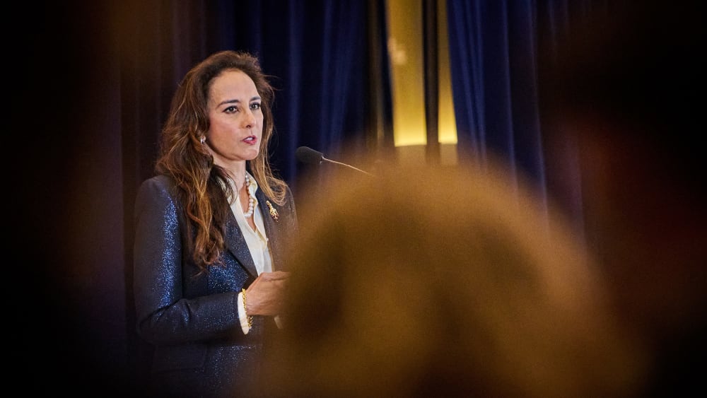 Harmeet Dhillon speaks at the National Conservative Convention in Washington D.C.,