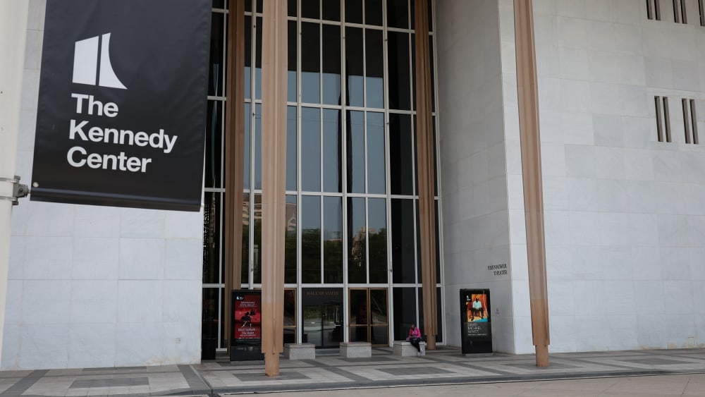 The exterior of the John F. Kennedy Memorial Center for the Performing Arts building in Washington, D.C.