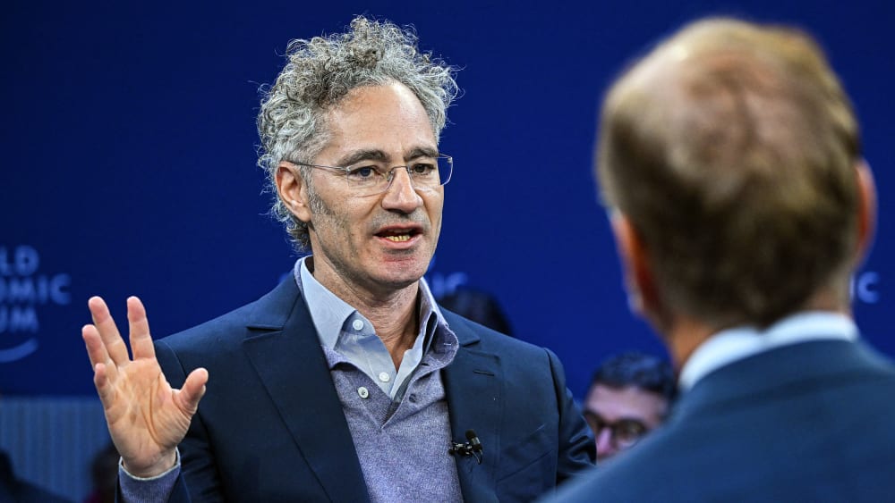 CEO of Palantir Technologies Alex Karp during the World Economic Forum annual meeting on Jan. 20, 2026, in Davos, Switzerland.