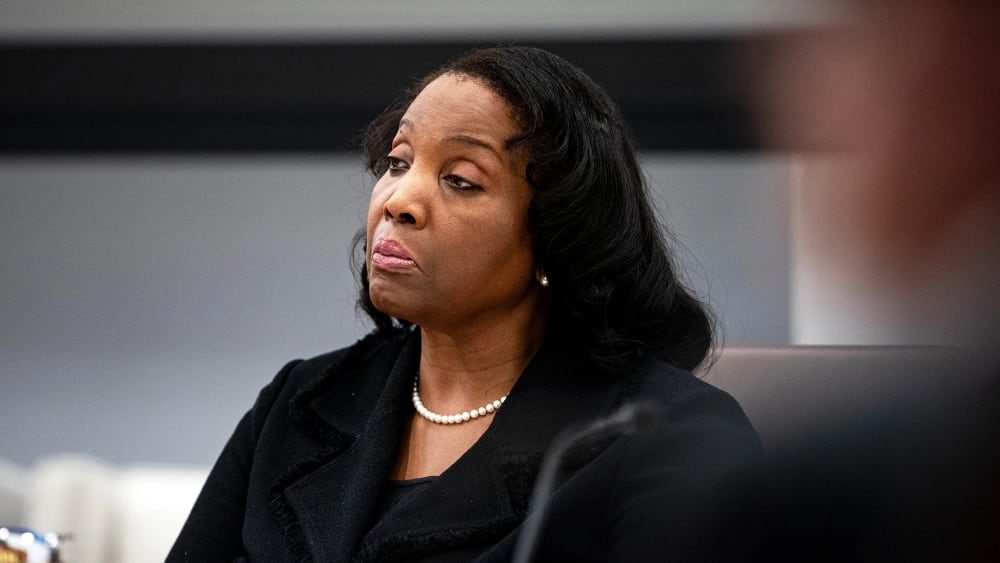 Lisa Cook, governor of the U.S. Federal Reserve, during the Federal Reserve Board open meeting on June 25, 2025, in Washington, D.C.