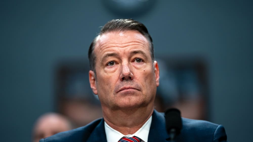 Todd Lyons, acting director of US Immigration and Customs Enforcement (ICE), during a hearing in Washington, D.C.