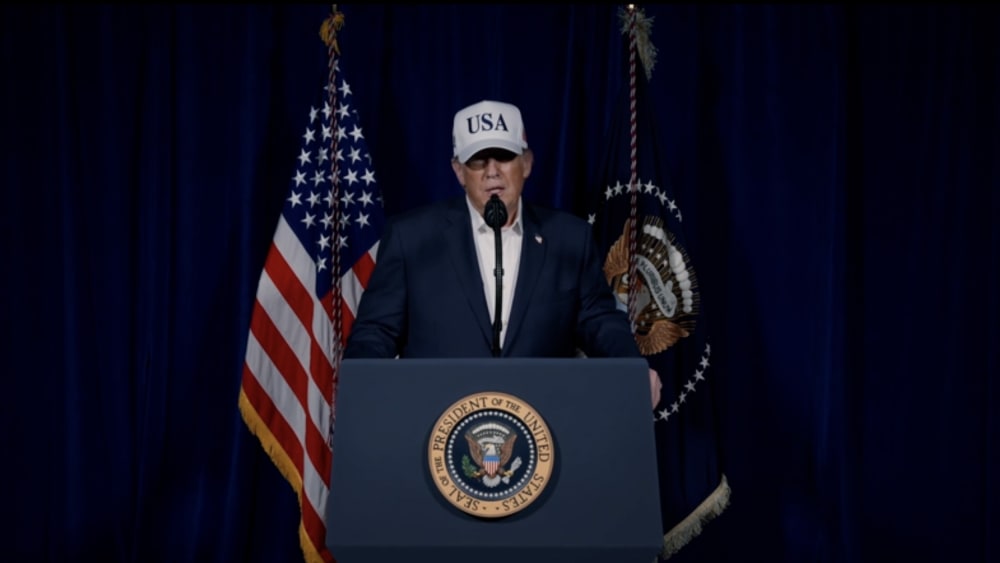 President Donald Trump announces "major combat operations" in Iran