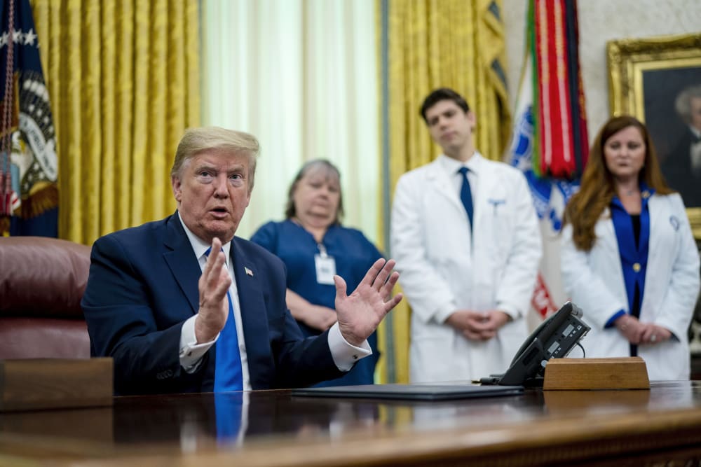 Image: President Trump Holds Proclamation Signing In Honor Of National Nurses Day