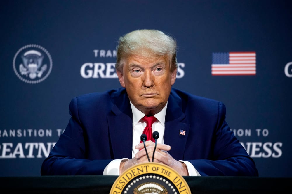 Image: President Donald Trump attends a roundtable at the Gateway Church in Dallas, Texas, on June 11, 2020.