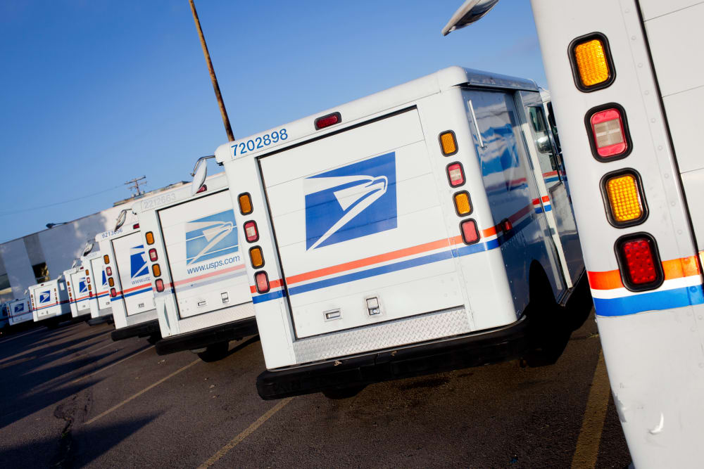 USPS delivery trucks