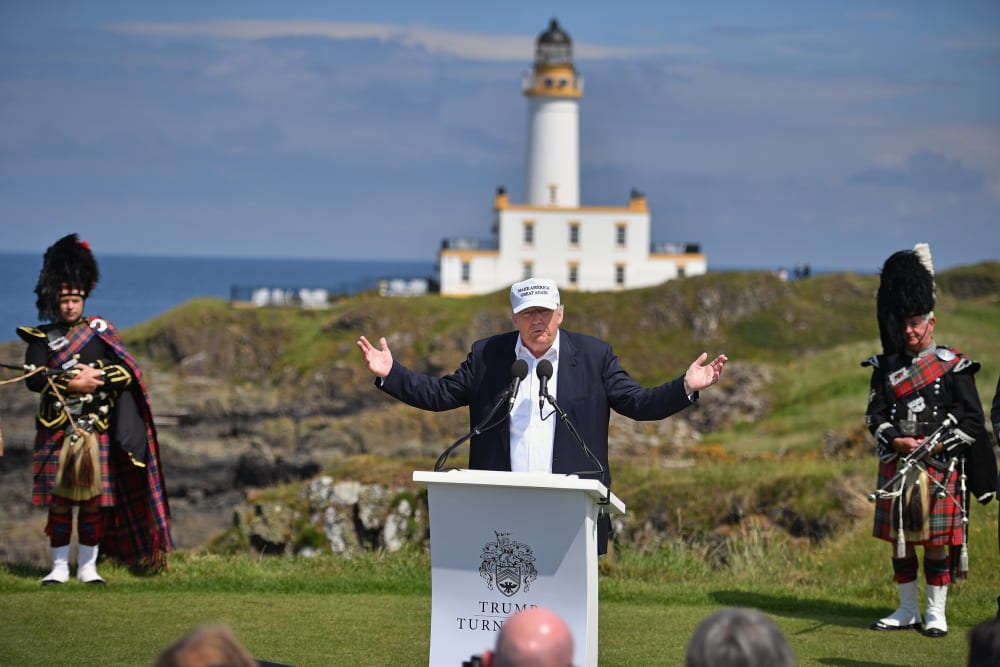 Image: Donald Trump Opens His New Golf Course At Turnberry