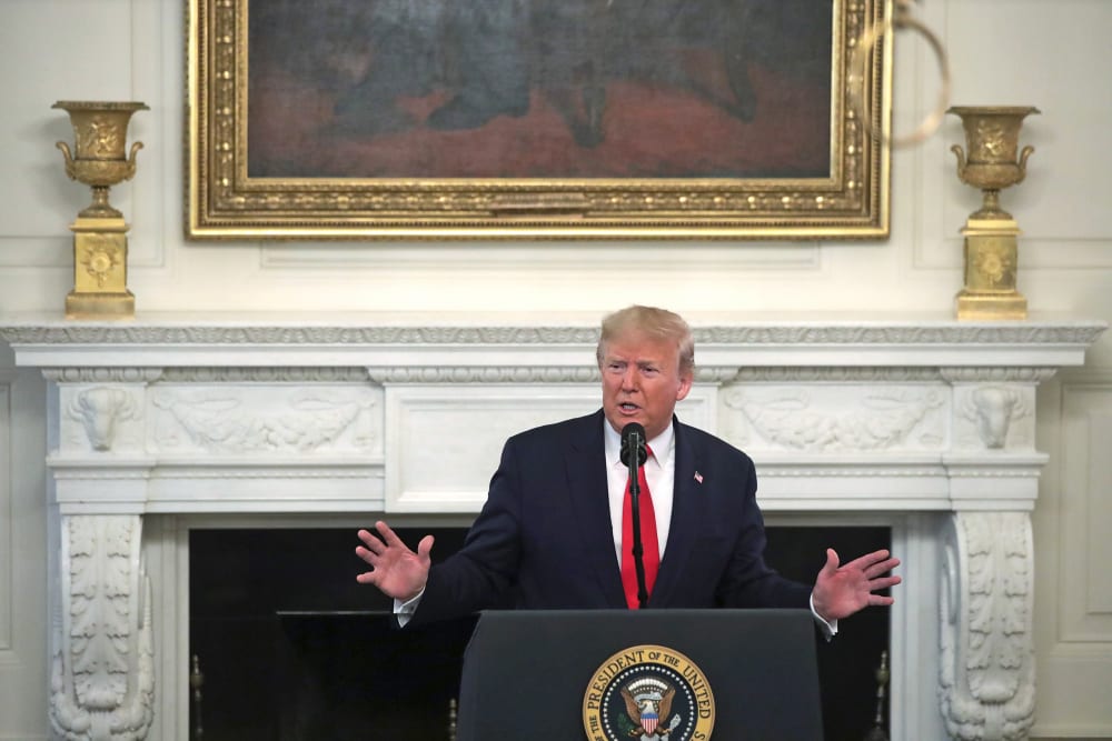 Image: President Trump Delivers Remarks At White House Business Session With Nation's Governors
