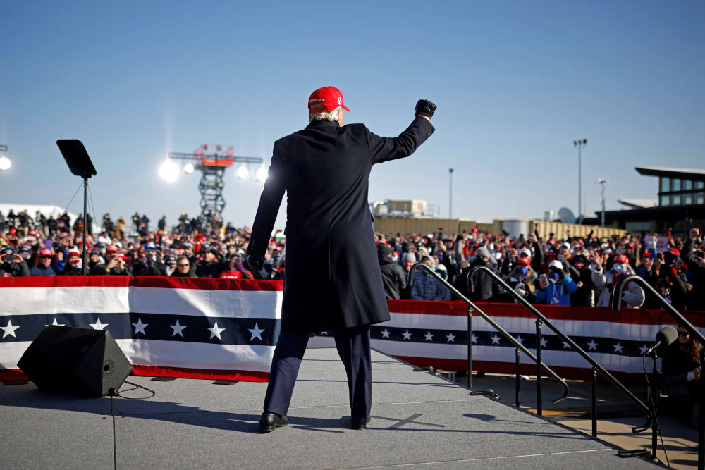 President Trump campaigns in Iowa