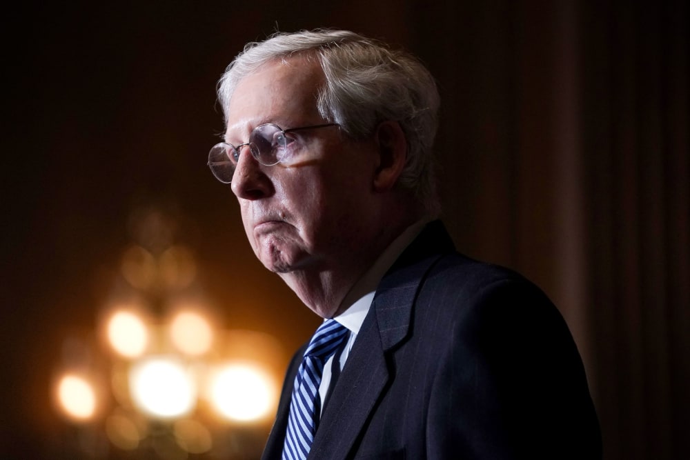Image: Senate Majority Leader Mitch McConnell at a news conference on Dec. 8, 2020.
