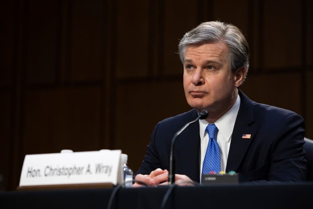 Image: FBI Director Christopher Wray testifies on Capitol Hill