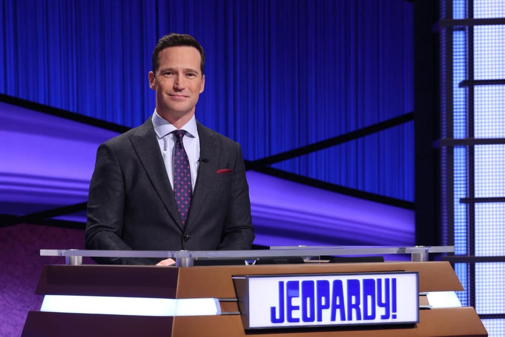 Image: Mike Richards on the set of "Jeopardy."