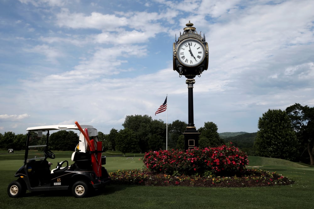 Image: A putting green at the Trump National Golf Club Westcheser in New York in 2016