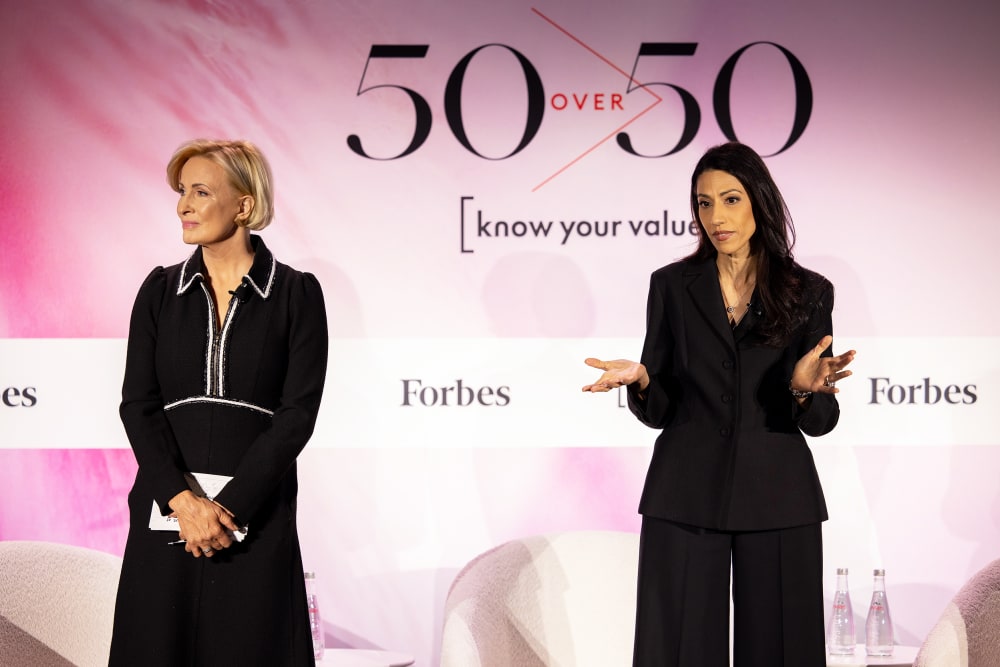 Mika Brzezinski and Huma Abedin.