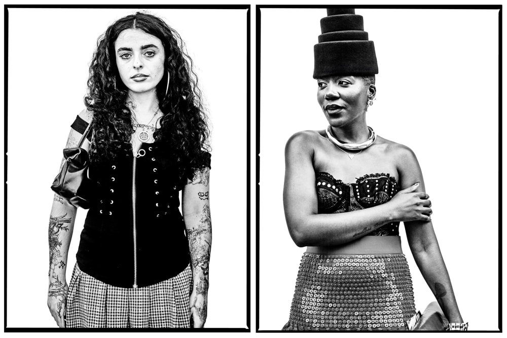 Black and white photos of Neiny and Shaquita Garcia