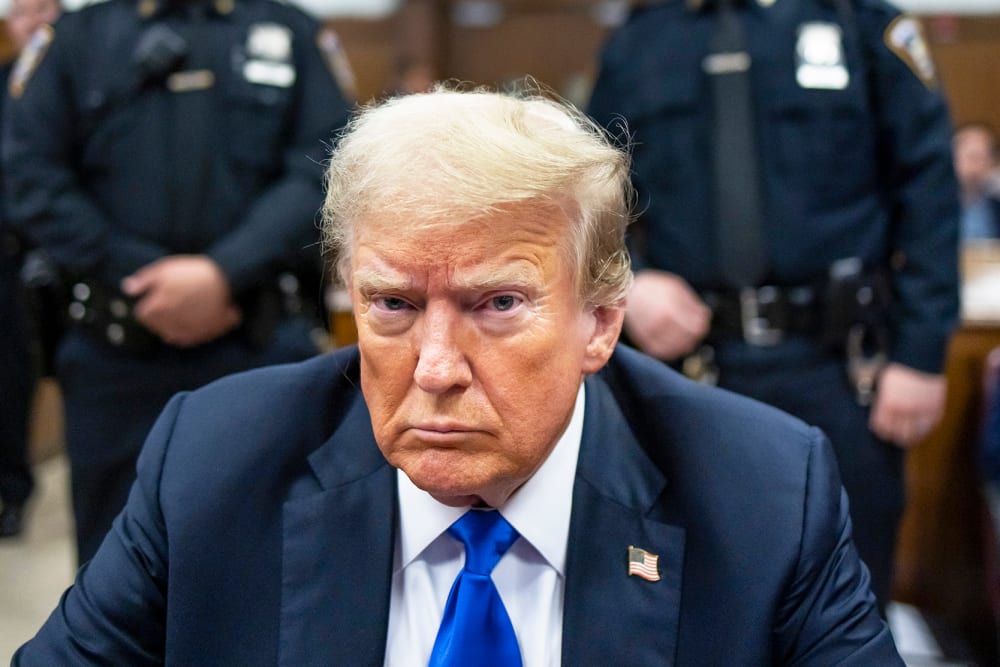 Donald Trump at Manhattan Criminal Court.