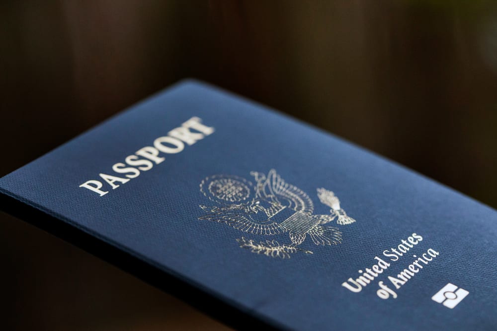The cover of a U.S. passport