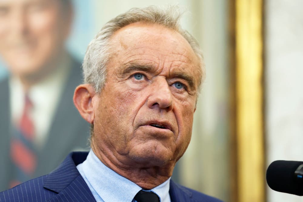 U.S. Health and Human Services Secretary Robert F. Kennedy Jr. in the Oval Office of the White House.