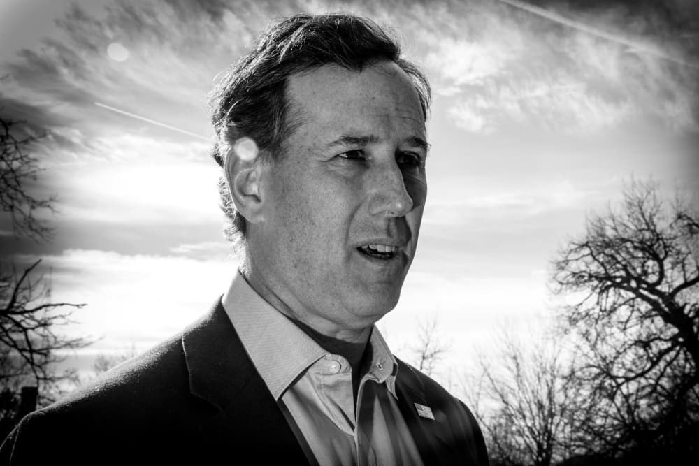 Former Penn. Sen. Rick Santorum at the Freedom Summit, Jan. 24, 2015, in Des Moines, Iowa.