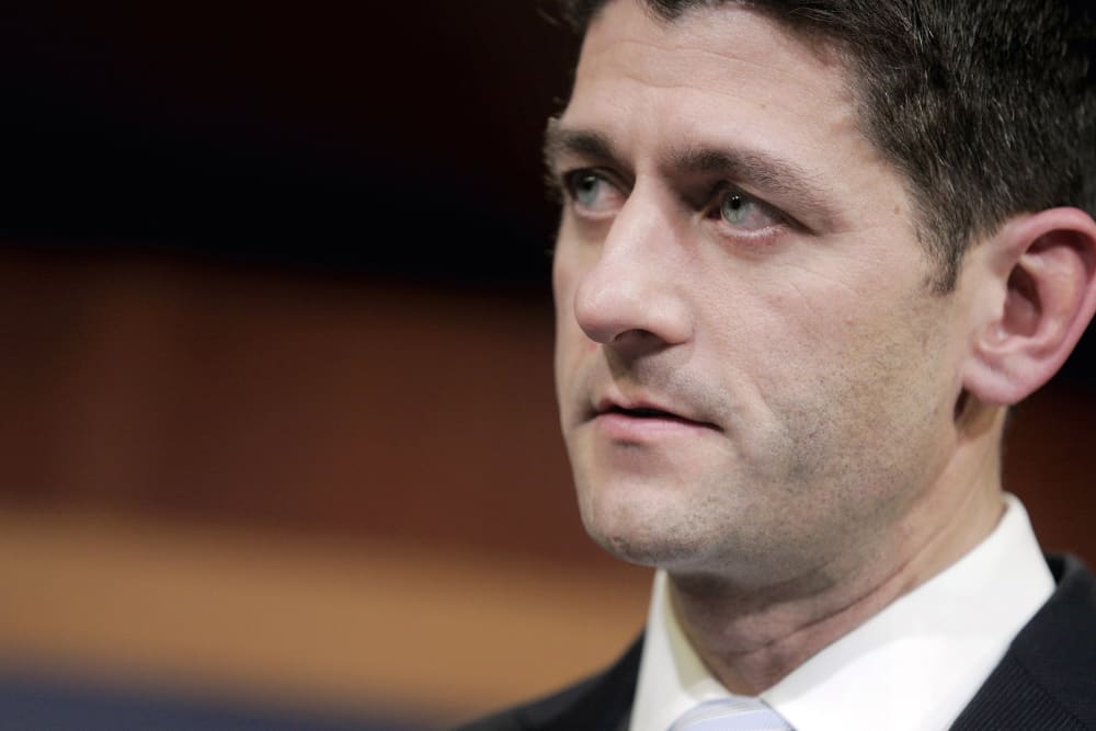 House Budget Committee Chairman Paul Ryan (R-WI) speaks at a a press conference at the U.S. Capitol on December 10, 2013.