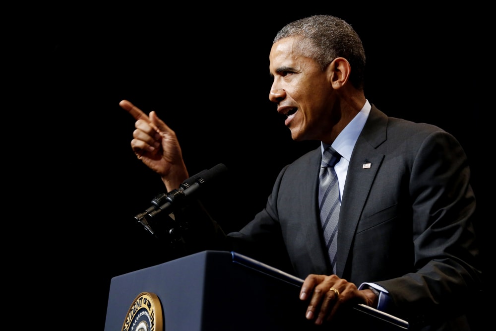 U.S. President Barack Obama delivers remarks at the National League of Cities annual Congressional City Conference in Washington on March 9, 2015. (Photo by Jonathan Ernst/Reuters)