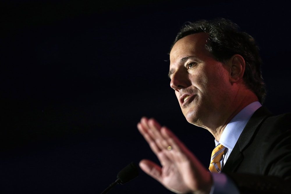 Former U.S. Sen. Rick Santorum (R-PA) speaks during an event on May 31, 2014 in New Orleans, La. (Photo by Justin Sullivan/Getty)