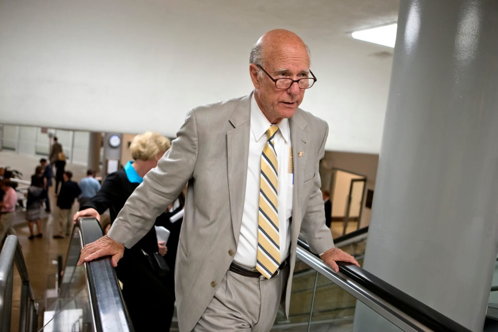 Sen. Pat Roberts, R-Kan., July 10, 2013 on Capitol Hill in Washington.