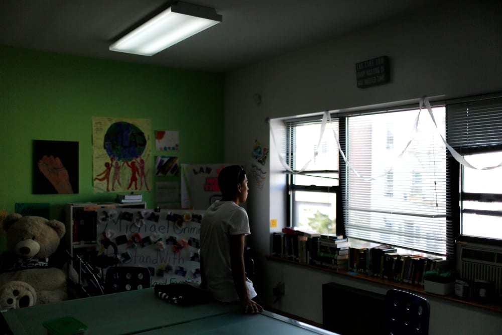 Leo, a undocumented minor from Guatemala, who takes English classes and gets legal guidance at Atlas: DIY, a center for immigrant youths.