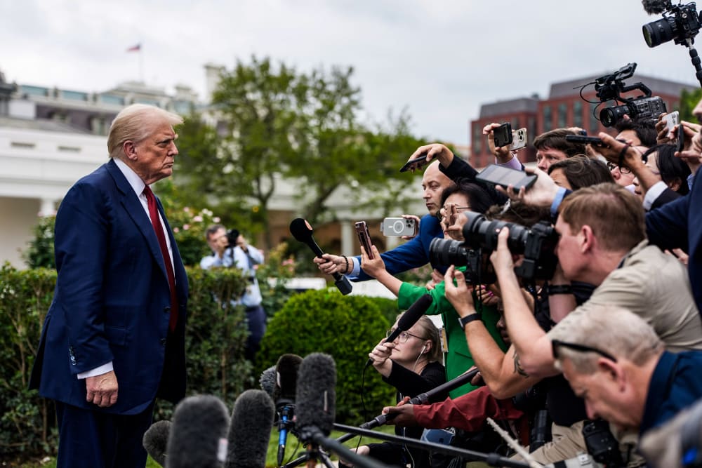 President Trump Departs White House For New Jersey