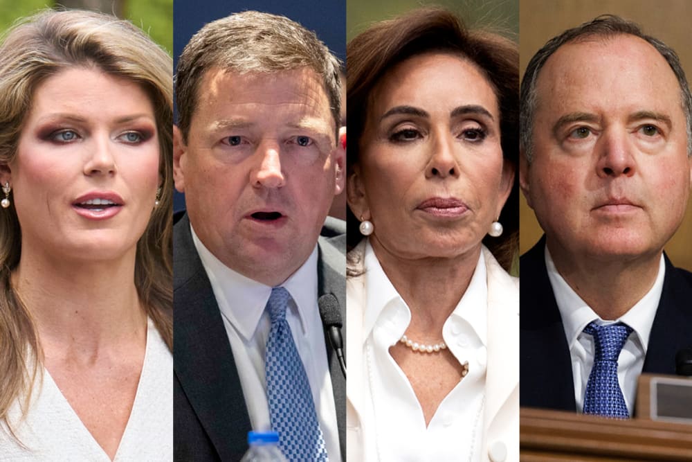Virginia U.S. Attorney Lindsey Halligan; Trump DOJ official Ed Martin; District of Columbia U.S. Attorney Jeanine Pirro; Sen. Adam Schiff, D-Calif.