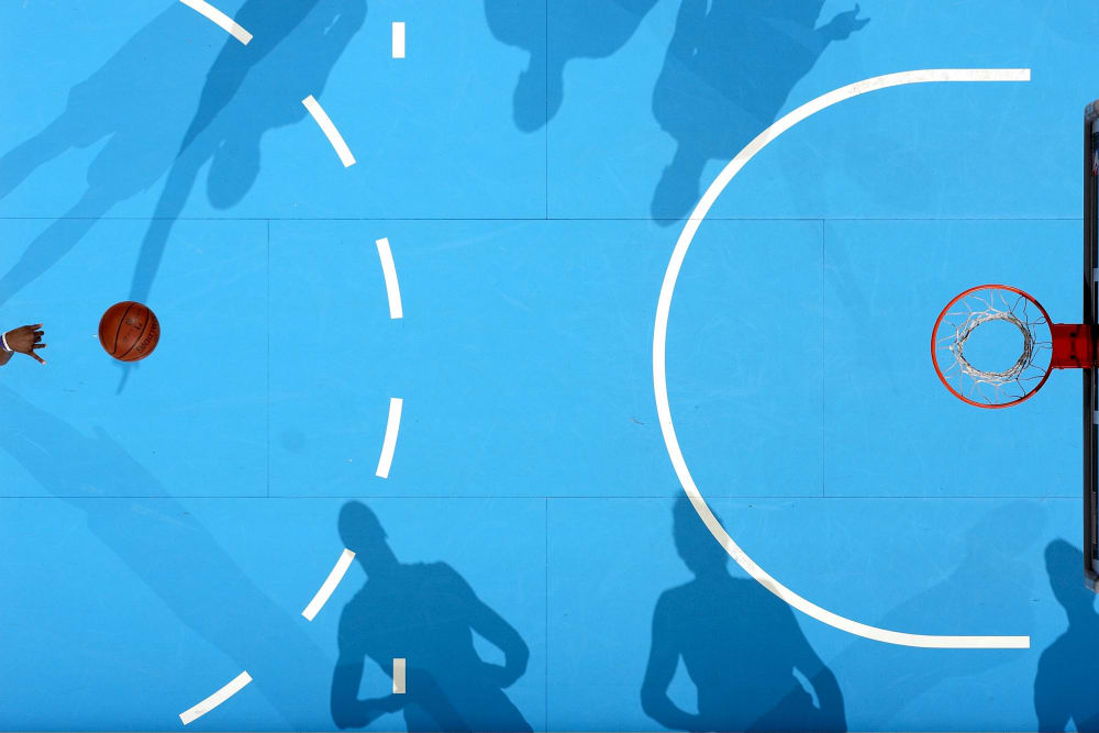 Image: Players in action during a NBA game in New Orleans in 2009.