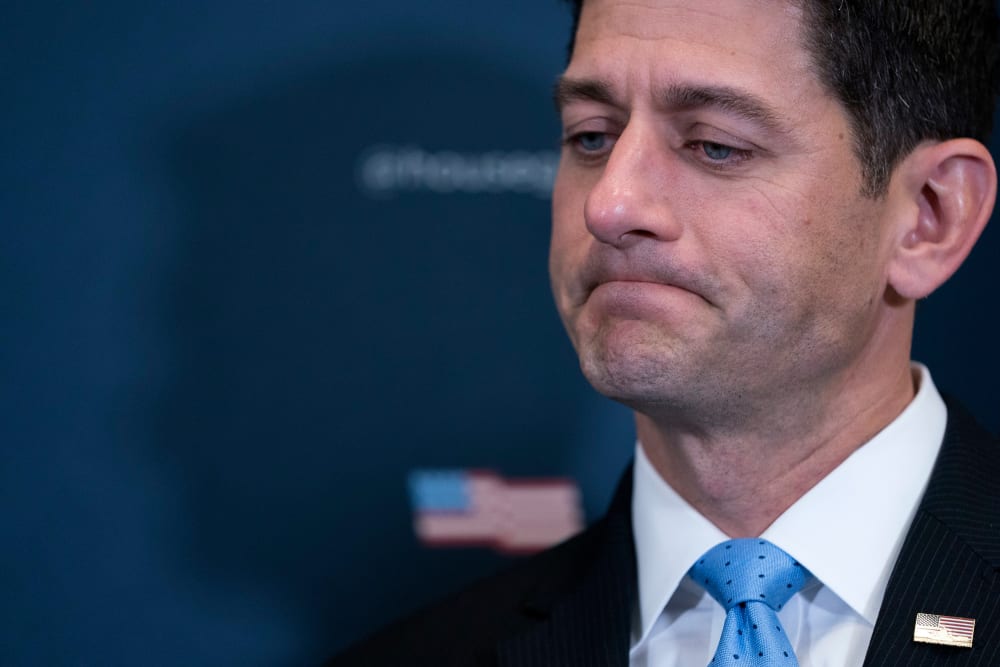 Image: Speaker of the House Paul Ryan hosts press conference following a Republican caucus meeting